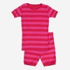 Leveret Matching Family Pajamas – Red & Pink Stripes – 100% Cotton – Customizable for Personalization - 2 of 4