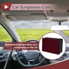 Unique Bargains Car Sunglasses Case Universal Faux Leather Rhinestones Metal 7.87"x 5.51" 1 Pc - 2 of 4