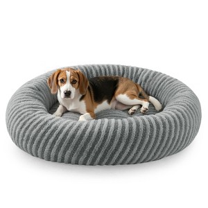 JOEJOY Round Dog Bed with Anti-Slip Bottom & Removable Cover,Rabbit Fur and Teddy Fabric with Drawstrings - 1 of 4