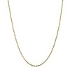 Black Bow Jewelry 1.8mm, 10k Yellow Gold Lightweight D/C Rope Chain Necklace - 3 of 4