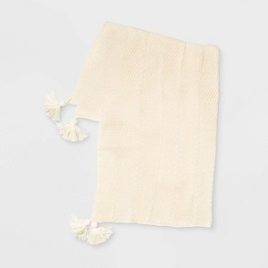 Knit Throw Blankets Cream - Opalhouse , Ivory