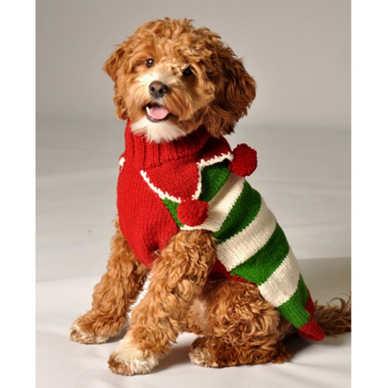 Chilly Dog Christmas Elf Dog Sweater, 2 of 4