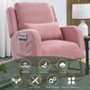 Rocking Chair Nursery, Upholstered Accent Rocker Glider Chair for Nursery, Rocker Chair with Armchair for Living Room, Bedroom and Playroom - 3 of 4