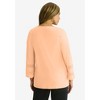 Jessica London Women's Plus Size Stretch Knit Mesh Inset Sleeve Tunic - 3 of 4
