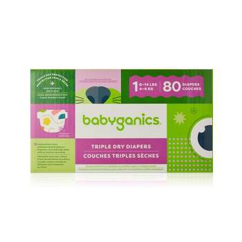 Babyganics Disposable Diapers Box - Size 1 - 80ct
