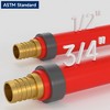 Topteng Combo Angle Head Pex Pipe Plumbing Crimping Tool for Copper Crimp Jaw Sets 1/2" & 3/4" with Go/No-Go Crimp Gauge - 3 of 4