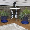Sunnydaze Outdoor/Indoor High-Fired Glazed UV- and Frost-Resistant Ceramic Flower Pot Planter Saucers - Imperial Blue - 4 of 4