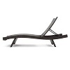 GDFStudio Olivia Outdoor Wicker Folding Armless Adjustable Chaise Lounge and Table Set - 4 of 4