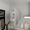GlasFlength Kitchen Storage 1 Door Kitchen Wall Cabinet Internal Shelves Cabinet Storage Cupboard for Kitchen, White, 13.1"*19.7"*23.6" - 2 of 4