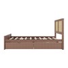 GDFStudio Troy Full Size Wood Storage Platform Bed with 4 Drawers and Rattan Headboard - 4 of 4