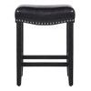 WestinTrends Upholstered Saddle Seat Barstool and Counter Stool - 3 of 4