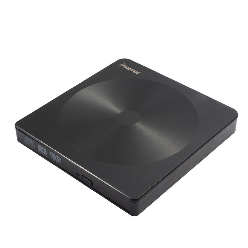 Insten External CD DVD Drive for Laptop, USB 3.0 Type-C Portable CD DVD Player Burner Reader Rewrite Optical Disk, Black, 5 of 10
