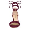 Allegra K Women's Kitten Heel Open Top Lace-Up Sandals - 2 of 4