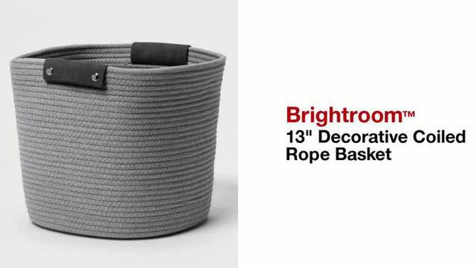 13" Decorative Coiled Rope Basket - Brightroom™, 2 of 12, play video