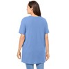 Woman Within Plus Size Perfect Short-Sleeve Shirred V-Neck Tunic - 3 of 4