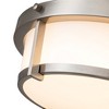 C Cattleya 13 in. Brushed Nickel Dimmable 20W LED Flush Mount with Acrylic Shade - 3 of 4