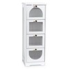 Modern Slim Bathroom Cabinet - 4 Drawer Storage with Semi See-Through Fronts, Waterproof MDF - Fits Narrow Spaces (33.1"H) Easy Assembly - 2 of 4