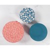 KAF Home Set of 3 Bowl Covers: Small Wynn, Medium soild Blue, Large Bell - 3 of 3