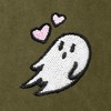 Dalix Heartly Ghost Embroidery Washed Midweight Jogger Fleece Sweatpants Soft Lounge Pant Drawstring Waistband Pockets Womens - 2 of 4