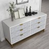 Six Drawer Dresser - 6 Drawer Storage, White and Grey Finish, Bedroom and Living Room Use, Durable and Spacious, Modern Design - 3 of 4