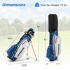 Men's Complete Golf Clubs Package Set 10 Pieces Includes Alloy Driver Black\Blue\Grey - 3 of 4