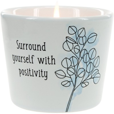 Pavilion Gift Company - Positivity - 8 oz - 100% Soy Wax Candle Scent: Tranquility - Flame Candles