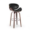 Counter Height Barstool, PU Leather Beech Wood Bar Stools, Swivel Counter Height Kitchen Island Chairs With Circular Footrest For Home Bar - 2 of 4