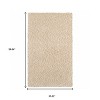 3' X 5' Beige Shag Hand Tufted Area Rug - 3 of 4