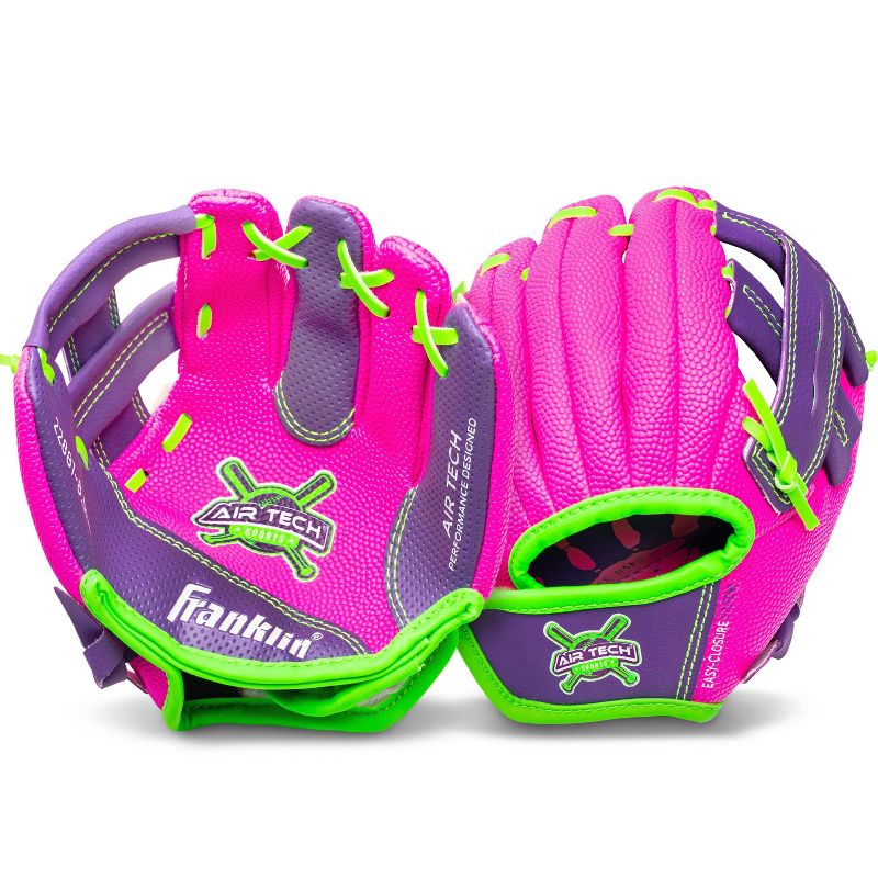Franklin Sports Air Tech Series 8.5&#34; Teeball Gloves - Pink/Purple, 2 of 4