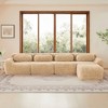 L-Shaped Plush Modular Sectional Sofa with 32D High-Density Sponge, Anti-Slip Base, and Free Combination - 2 of 4