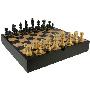 WorldWise Imports Chess Set - Black French in Chest - 1 of 4