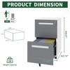 QingMoon 3 Drawer Mobile File Cabinet, Rolling Storage Cabinet with Lock, Wheels and Recessed Handle, Holds A4, Letter, and legal documents - 4 of 4