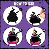 Joyfy 72pcs Halloween Scratch Paper Art for Kids,Magic Rainbow Hanging Supplies For Kids With 18 Designs,Halloween Party Decorations,Arts Supplies - 4 of 4