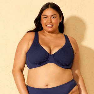 Women's Smocked Underwire Bikini Top - Wild Fable™ - 1 of 3