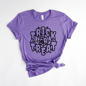 Simply Sage Market Women's Trick Or Treat Web Short Sleeve Graphic Tee - 1 of 4