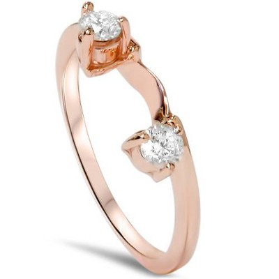 Pompeii3 1/4ct Diamond Guard Ring Enhancer 14K Rose Gold