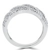 Pompeii3 .67ct Diamond Multi Row Infinity Cross Over Ring 14k White Gold Size 7 - Size 7 - 4 of 4