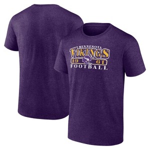 NFL Minnesota Vikings Men's Gray Short Sleeve Bi-Blend T-Shirt - 1 of 3