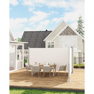 71' x236' Retractable Double Side Awning, 280g Polyester, Waterproof & UV-Resistant Privacy Screen for Patio, Deck, Pool - 1 of 4