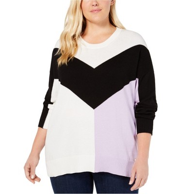 Tommy Hilfiger Womens Chevron Pullover Sweater