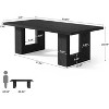 Lantine  Home Office Desk, 62.99" Large Farmhouse Executive Desk, Computer Table for Office, Conference Room, Study Room (Black) - 2 of 4