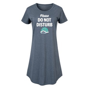 Women's - Instant Message - Please Do Not Disturb Graphic T-shirt Dress - 1 of 4