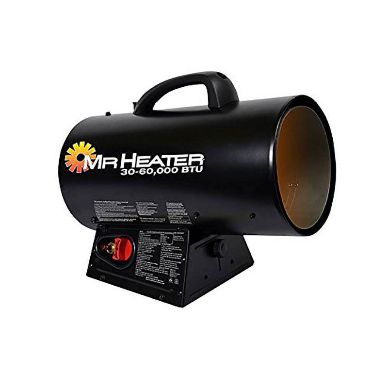Mr. Heater MH60QFAV Portable Outdoor 60,000 BTU Forced Air Propane Shop Heater, 1 of 6