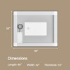JUJABU 40''x32" Black Tempered Bathroom Mirror with Front and Back Lighting - 2 of 4