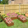 Outsunny 7.5x7.5ft Pack of 5 Raised Garden Bed, Large Wooden Planters for Outdoor Plants, Vegetables, Flowers, Herbs, Easy Assembly, Brown - 2 of 4