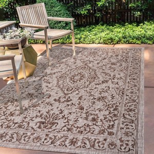 Jerash Ornate Medallion Indoor/Outdoor Area Rug - JONATHAN Y - 1 of 4