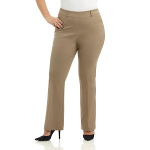 Rekucci Curvy Woman Comfort Barely Bootcut Pant with Pockets - 1 of 4