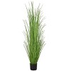 Monarch Specialties Artificial Plant 47 inch Tall Grass Tree Indoor Faux Fake Floor Greenery Potted Real Touch Decorative Green Grass Black Pot - image 2 of 4