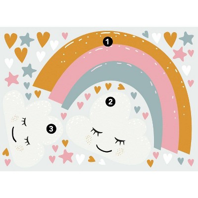 Rainbow/Hearts Peel and Stick Giant Wall Decal - RoomMates