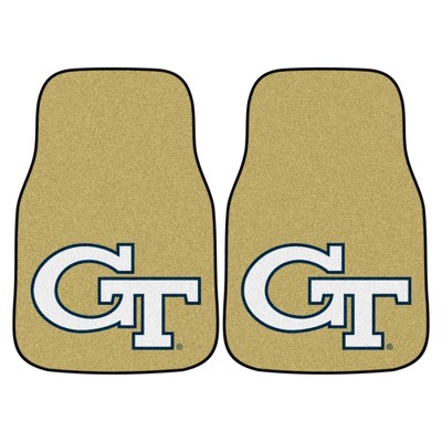 NCAA Georgia Tech Yellow Jackets Carpet Car Mat Set - 2pc